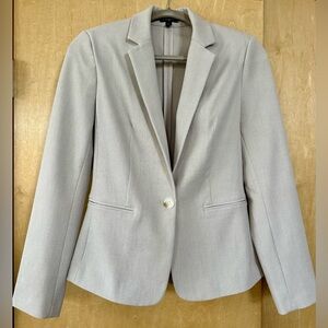 Express Light Gray Single-Button Women's Blazer
